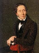 Christian Albrecht Jensen Portrait of Hans Christian Andersen oil painting reproduction
